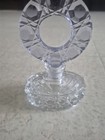Made In Czechoslovakia Perfume Bottle Purple Clear Signed