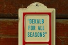 Vintage Dekalb Seed Corn Metal Advertising Thermometer Sign For All Seasons