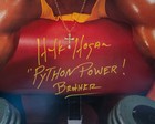 Original Wwf Hulk Hogan Hand Signed Hulkamania Python Power Poster Framed W  Coa