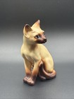 Vintage Norleans Japan Siamese Cat Figurine Ceramic Foil Label Mid Century