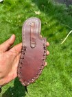 Genuine Leather Engraved Custom Handmade Sheath For Fixed Blade Knife   Holster