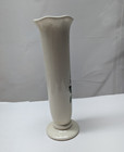Vintage Rosebud White Vase Porcelain Antique Red Rose With Base Candleholder 7 