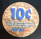 1st  Print  1a10   10 Cents Aafes  Pog From 2001 Printing Extra  Fine 