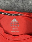 Adidas Team Performance Large Red Shirt Short Sleeve Multicolored