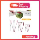 Hotec Premium Stainless Steel Locking Kitchen Tongs With Silicon Tips  Set Of 3-