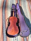 Antique 3 4 French Violin Compagnon  Tkl With Bow   Case  Nice 