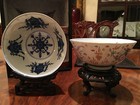 Pair Important Qing Dynasty Famille Rose Dragon Bowls With Original Zitan Box  