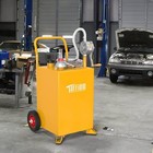20 Gallon Gas Fuel Diesel Caddy Transfer Tank Container With Rotary Pump Yellow