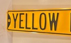 Vintage Yellow Brick Road Street Sign Embossed Metal 3 Feet Long Nice Sign