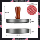 Piquebar Burger Press Stainless Steel Patty Maker With Wood Handle And 100