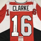 Autographed signed Bobby Bob Clarke Philadelphia Orange Hockey Jersey Jsa Coa