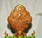 9 4  old Chinese Dynasty Bronze Gilt Fengshui 8 Auspicious Symbol Statue