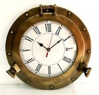 Antique Marine Brass Ship Porthole Clock Nautical Wall Clock Home Decorative
