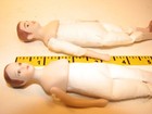 Dollhouse Miniatures  Porcelain Doll Couple To Dress 1 12