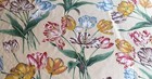 Polished Cotton Chintz Printed Floral Botanical Multi-color Fabric Tulip Sprays 