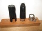 Vintage Geo M Bundy  3 Clarinet Mouthpiece  Hard Rubber - Plastic Cap   Ligature