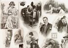 Antique Victorian Clippings people Mix Vtg Junk Journal Paper Scrap Ephemera Lot