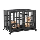 42  Heavy Duty Metal Dog Crate Large Indoor Kennel Cage For Small To Large Dogs
