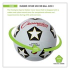 Champion Sports Srb3 No  3 Size Soccer Rubber Sports Ball - White black New