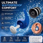 Waterproof Silicone Ear Plugs For Swimming  3 Pairs  Reusable