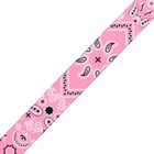 Country Brook Design   5 8 Inch Pink Bandana Polyester Webbing  10 Yards