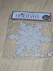 2 Pk Darice Home For The Holidays 6pc 6 5  Pearlized Sparkly Snowflake Ornaments