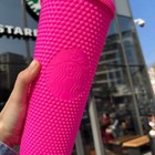 2024 New Starbucks Pink Diamond Studded Cup Venti Tumbler 24oz Cool Gift Hot 