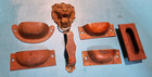 Vintage 3-3 8  Rusty Crusty Copper Clad Reclaimed Drawer Pulls Restoration Lot