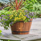 13 5 In Wood Whiskey Barrel Planter