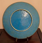 Antique Japanese Cloisonne Enamel Plate Flower   Bird Decor Diameter 12   