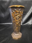 Vintage Matthews Bronze Cemetery Funeral Floral Memorial Vase