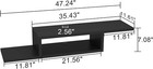 Wall Mount Entertainment Center Media Console For Living Room  Bedroom  Black
