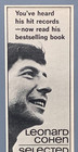 Leonard Cohen Original 1969 Advert Selected Poems 1956-1968 Viking New York