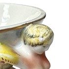 Capodimonte Hand Painted Footed Bowl Dish W lid 4320   rdalt Italy Read