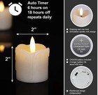 Flameless Votive Candles With Timer  2  X 2  Real Wax  400 hour Realistic Bla   