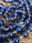 Beautiful Vtg Art Deco Blue Art Glass  Necklace