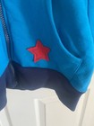 Original Hoodsbee Blue Shark Friend Hoodie Size 7t Full Zip Funny Face Monster