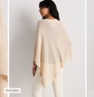 Quince Women s Lightweight Cashmere Cotton Nursing Shawl Cover Oatmeal Beige Euc