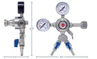 Kegco Kc Lh-542-2 Dual Product Premium Pro Series Dual Gauge Co2 Beer Regulator