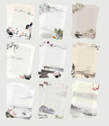 50 Vintage Stationery Paper  Lined Writing Letter Paper Set  A4 Size  10 Style