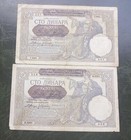 Serbia  100   100 Dinara 1941 Overprint  2 Pcs
