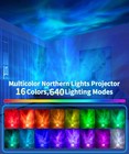 Northern Lights Projector Galaxy Lamp 16 Color Led Mood Light Remote Ocean Wave