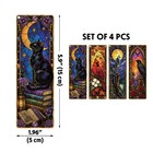 4 Pcs Stained Glass Bookmarks With Tassel Book Markers For Reader  Book Lovers