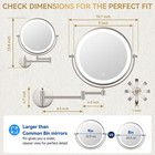 5000mah Rechargeable Wall Mounted Lighted Makeup Mirror  9   30x 1x Double-sided