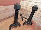 Vintage Antique Pair Victorian Andirons - Set Pair