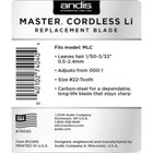Andis Master Cordless Replacement Blade   74040