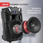 Pyle 480w Portable Bluetooth Pa Speaker 8    Karaoke Wireless Mic