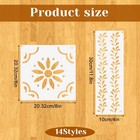 14 Pcs Talavera Stencils 8 Inches X 8 Inches  11 8 X 4 White