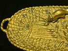 Antique Metal Art Animal Sculpture Brass Or Bronze Wicker Basket Mouse Miniature