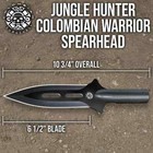 Colombian Warrior Spearhead   Nylon Sheath Sk5 High Carbon Steel Blade 10 3 4 